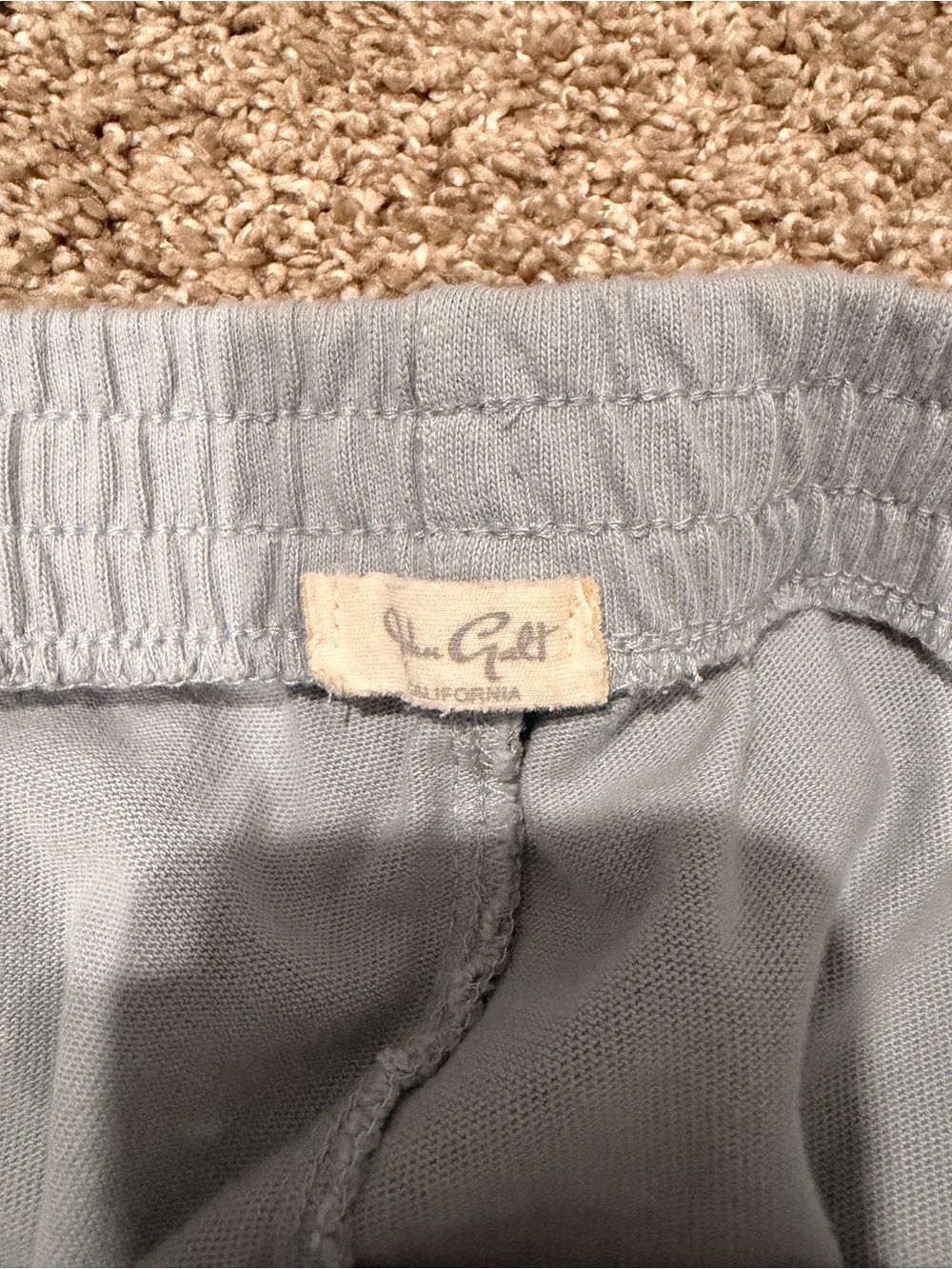 Brandy Melville light gray elastic waist pants